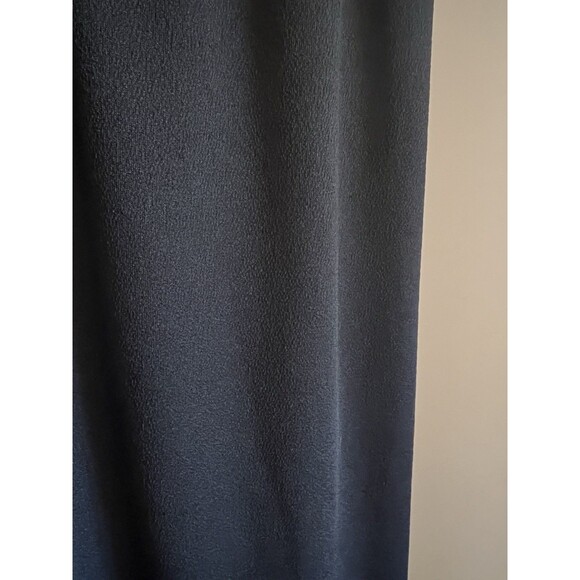 Vintage 1970s Boho A-Line Black Maxi Dress Silver Applique Trim Size M - Picture 10 of 10